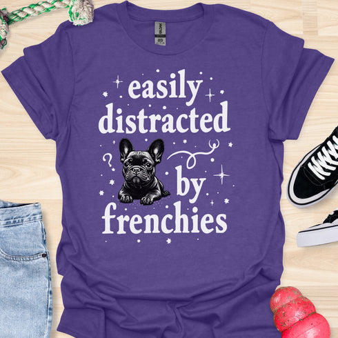 Easily distracted by frenchies - V12 - The Stars T-Shirt